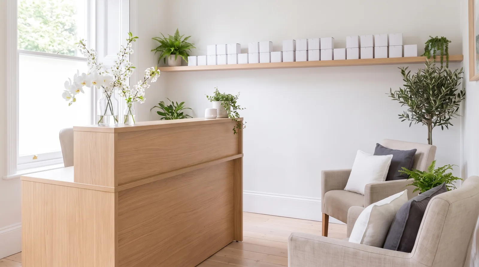 The booking page of an example hearing clinic on Appoint Me